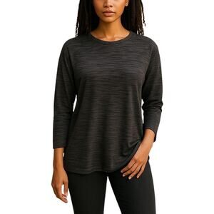 Lululemon Heathered Black City Bound RULU Long Sleeve Top